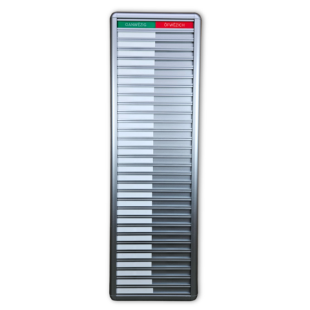 CombiCraft Aluminium aanwezigheidsbord met Oanwêzich-Ôfwêzich voor 30 personen - per stuk