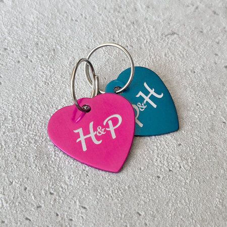 CombiCraft Aluminium sleutellabel hart 29x29mm met initialen- per 1 stuk