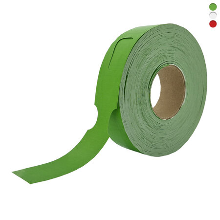 Blanco sleufetiketten 297x48mm met metaaldetectie op rol - per 500 etiketten