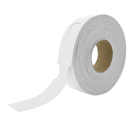 Blanco sleufetiketten 297x48mm met metaaldetectie op rol - per 500 etiketten