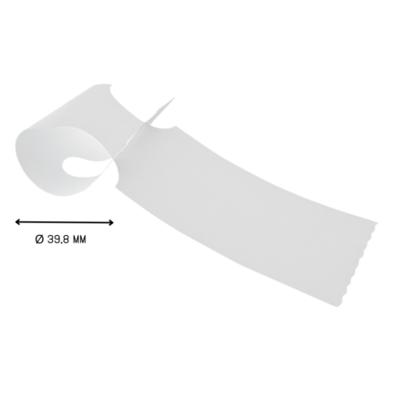 Blanco sleufetiketten 297x48mm met metaaldetectie op rol - per 500 etiketten