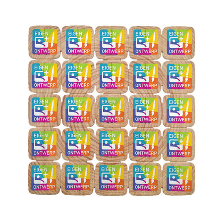 Breekmunten houtvezel met jouw full colour ontwerp - 1000 stuks