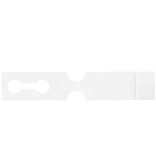 CombiCraft Blanco HDPE sleufetiketten 400x75mm met afscheurstrook wit - per 250 etiketten