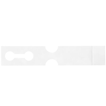 CombiCraft Blanco HDPE sleufetiketten 400x75mm met afscheurstrook wit - per 250 etiketten