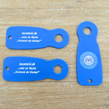 Kunststof Caddy-Key winkelwagenmunten € 1 formaat eigen ontwerp - per 100 stuks