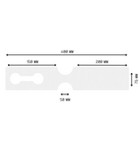CombiCraft Blanco HDPE sleufetiketten 400x75mm wit - per 250 etiketten