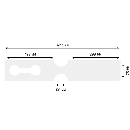 CombiCraft Blanco HDPE sleufetiketten 400x75mm wit - per 250 etiketten