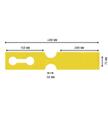 CombiCraft Blanco HDPE sleufetiketten 400x75mm geel - per 250 etiketten