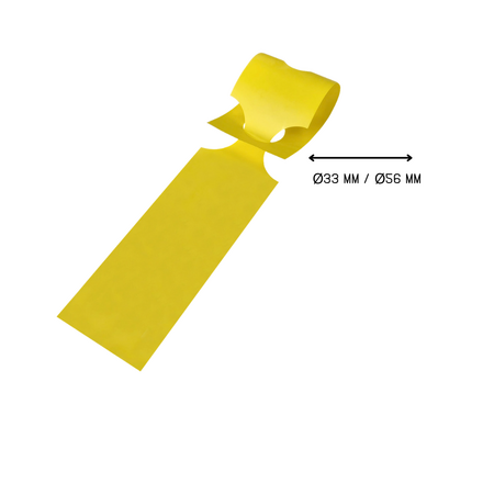 CombiCraft Blanco HDPE sleufetiketten 400x75mm geel - per 250 etiketten