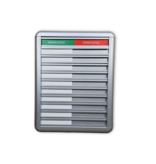 CombiCraft Aluminium aanwezigheidsbord met Anwesend-Abwesend voor 10 personen - per stuk