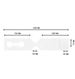 CombiCraft Blanco HDPE sleufetiketten 400x75mm met afscheurstrook wit - per 250 etiketten