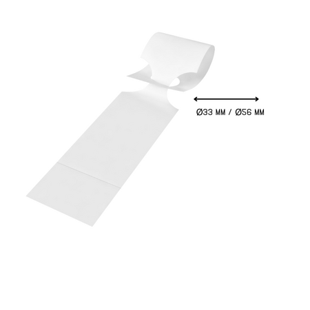 CombiCraft Blanco HDPE sleufetiketten 400x75mm met afscheurstrook wit - per 250 etiketten