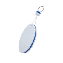 Blanco drijvende sleutelhanger wit-blauw