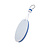 CombiCraft Blanco drijvende sleutelhanger wit-blauw