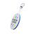 CombiCraft Drijvende sleutelhanger met bedrukking wit-blauw