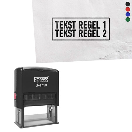 Stempel 47x18mm met tekst - per stuk