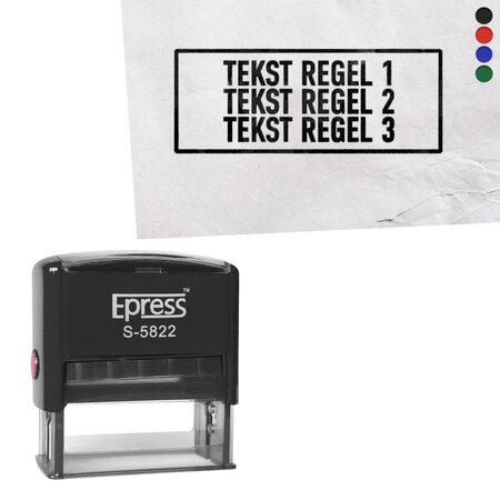Stempel 58x22mm met eigen tekst - per stuk