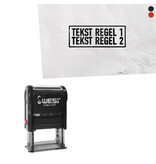 Stempel 27x10mm met tekst - per stuk