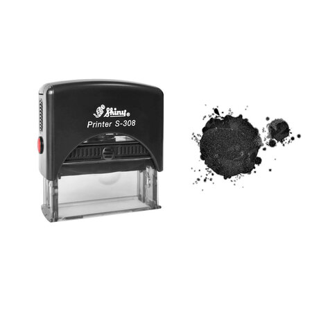 Shiny stempel 45x10mm eigen tekst - per stuk