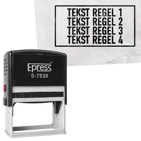 CombiCraft Stempel 75x38mm met eigen tekst - per stuk