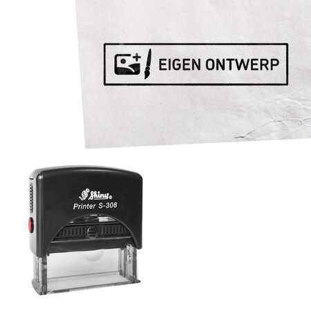 CombiCraft Shiny stempel 45x10mm met eigen logo - per stuk