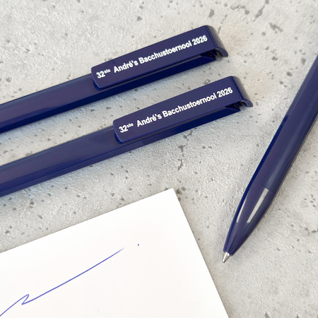 CombiCraft Blauwe pennen bedrukt met eigen tekst - 10 stuks