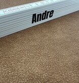 Houten duimstok 2 meter met naam - per stuk