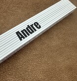 Houten duimstok 2 meter met naam - per stuk