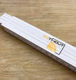 Houten duimstok 2 meter met naam - per stuk