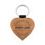 CombiCraft Leren sleutelhanger hart met eigen ontwerp 62x57mm lichtbruin - per 1 stuk