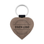 CombiCraft Leren sleutelhanger hart met eigen ontwerp 62x57mm licht bruin - per 1 stuk
