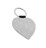 CombiCraft Leren sleutelhanger hart met eigen ontwerp 62x57mm lichtgrijs - per 1 stuk