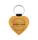CombiCraft Leren sleutelhanger hart met eigen ontwerp 62x57mm okergeel  - per 1 stuk