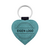 CombiCraft Leren sleutelhanger hart met ontwerp turquoise