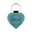 CombiCraft Leren sleutelhanger hart met eigen ontwerp 62x57mm turquoise - per 1 stuk