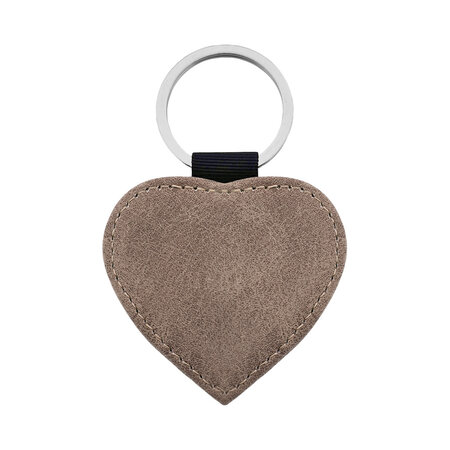 CombiCraft Blanco leren sleutelhanger hart 62x57mm - per stuk