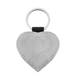 CombiCraft Blanco leren sleutelhanger hart 62x57mm - per stuk