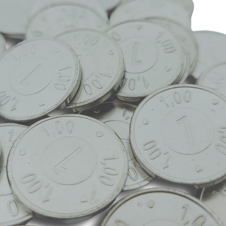 CombiCraft Testmunt: Staal vernikkelde munt in € 1 formaat - per stuk