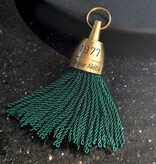 CombiCraft Philadelphia messing hotel sleutelhanger groen met gravering - per stuk