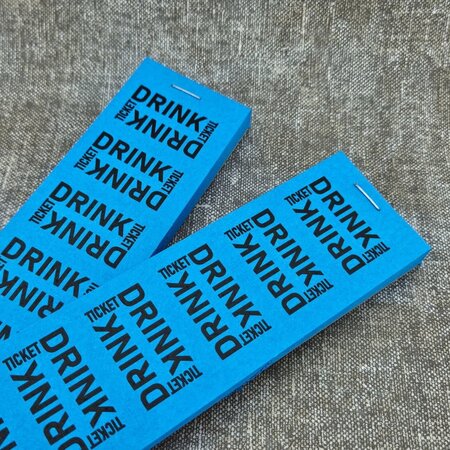 Consumptiebon met tekst drink ticket op strips - per 1000 bonnen