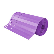 Sleufetiketten paars 200x13mm beschrijfbaar
