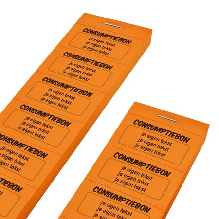 Consumptiebonnen bedrukken met 3 regels eigen tekst - per 1000 bonnen