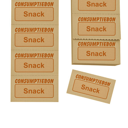 Consumptiebon snack op strips - per 1000 bonnen