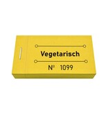 Consumptiebon vegetarisch in geel 50x30mm - per 50 bonnen