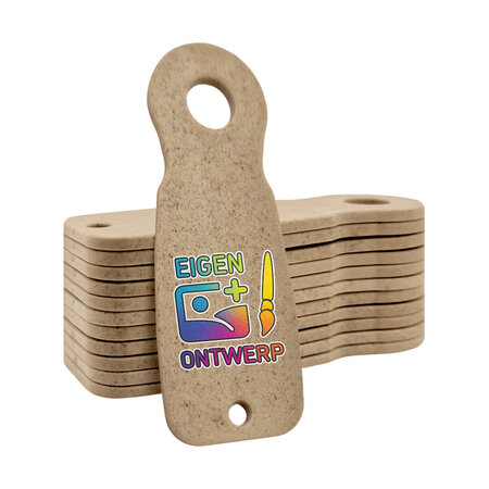 Houtvezel Caddy-Key winkelwagenmunten € 1 formaat eigen ontwerp - per 100 stuk