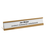 Bureau naambordje Dex 178x34mm goud - per stuk