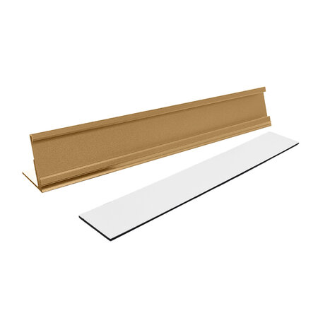 Bureau naambordje Dex 178x34mm goud - per stuk