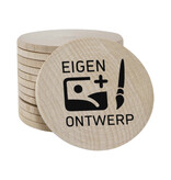 CombiCraft Houten munten Ø50mm met jouw eigen ontwerp - per 100 stuks