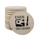 CombiCraft Houten munten Ø37mm met jouw eigen ontwerp - per 100 stuks