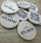 CombiCraft Houten munten Ø37mm met jouw eigen ontwerp - per 100 stuks
